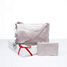 Atlez Duo Metallic Crossbody Bag and Pouch Gift Set, Eyelet Black, small