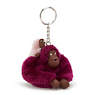 Mom and Baby Sven Monkey Keychain, Purple Fig, small