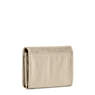 Clea Snap Wallet, Champagne Metallic, small