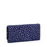 New Teddi Printed Snap Wallet, Tie Dye Blue Lacquer, small