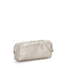 Wolfe Metallic Pencil Pouch, Cloud Metal, small