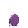 Marguerite Zip Pouch, Purple Feather, small