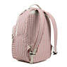 Seoul Large Printed Laptop Backpack, Strawberry Pink Tonal Zipper, small