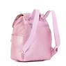 Ellaria Metallic Small Drawstring Backpack, Metallic Pink Plum, small