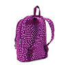 Heart Printed Kids Backpack, Fresh Pink Metallic, small