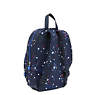 Jacque Printed Kids Backpack, Moon Blue Metallic, small
