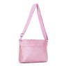 Angie Metallic Handbag, Metallic Pink Plum, small