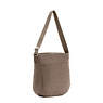 Bailey Handbag, Soft Earthy Beige Tonal Zipper, small