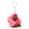 Sven Monkey Keychain, Bubble Pop Pink, small