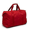 Art on Wheels Rolling Tote Bag, Beet Red, small