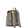 Fiona Medium Metallic Backpack, Metallic Pewter, small