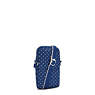 Tally Printed Crossbody Phone Bag, Soft Dot Blue, small