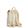 Ezra Small Metallic Backpack, Starry Gold Metallic, small