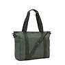 Asseni Printed Tote Bag, Signature Green Embossed, small