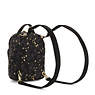 Alber 3-In-1 Printed Convertible Mini Bag Backpack, Grey Gold Floral, small