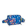 Abanu Multi Printed Convertible Crossbody Bag, Kipling Neon, small