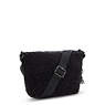 Ayna Sherpa Crossbody Bag, Black Fuzz, small