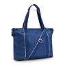 Asseni Printed Tote Bag, Soft Dot Blue, small