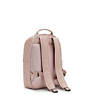 Seoul Small Metallic Tablet Backpack, Pale Rose Metallic, small