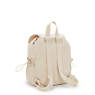 Joetta Smooth Satin Backpack, Simply Beige, small