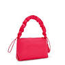 Eleni Smooth Satin Shoulder Bag, Simply Fucshia, small