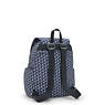 City Zip Small Printed Backpack, 3D K Blue, small