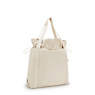 Elmar Smooth Satin Tote Bag, Simply Beige, small