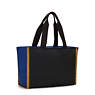 Nalo Tote Bag, Black Blue Beige, small