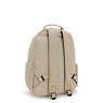 Seoul Large Printed 15" Laptop Backpack, Sign Beige Emb, small