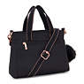 Katelina Shoulder Bag, Black Sateen, small