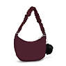 Lidya Shoulder Bag, Merlot Sateen, small
