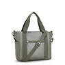 Jayla Small Metallic Tote Bag, Moon Grey Metallic, small