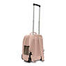 Sanaa Large Metallic Rolling Backpack, Rose Gold Metallic, small