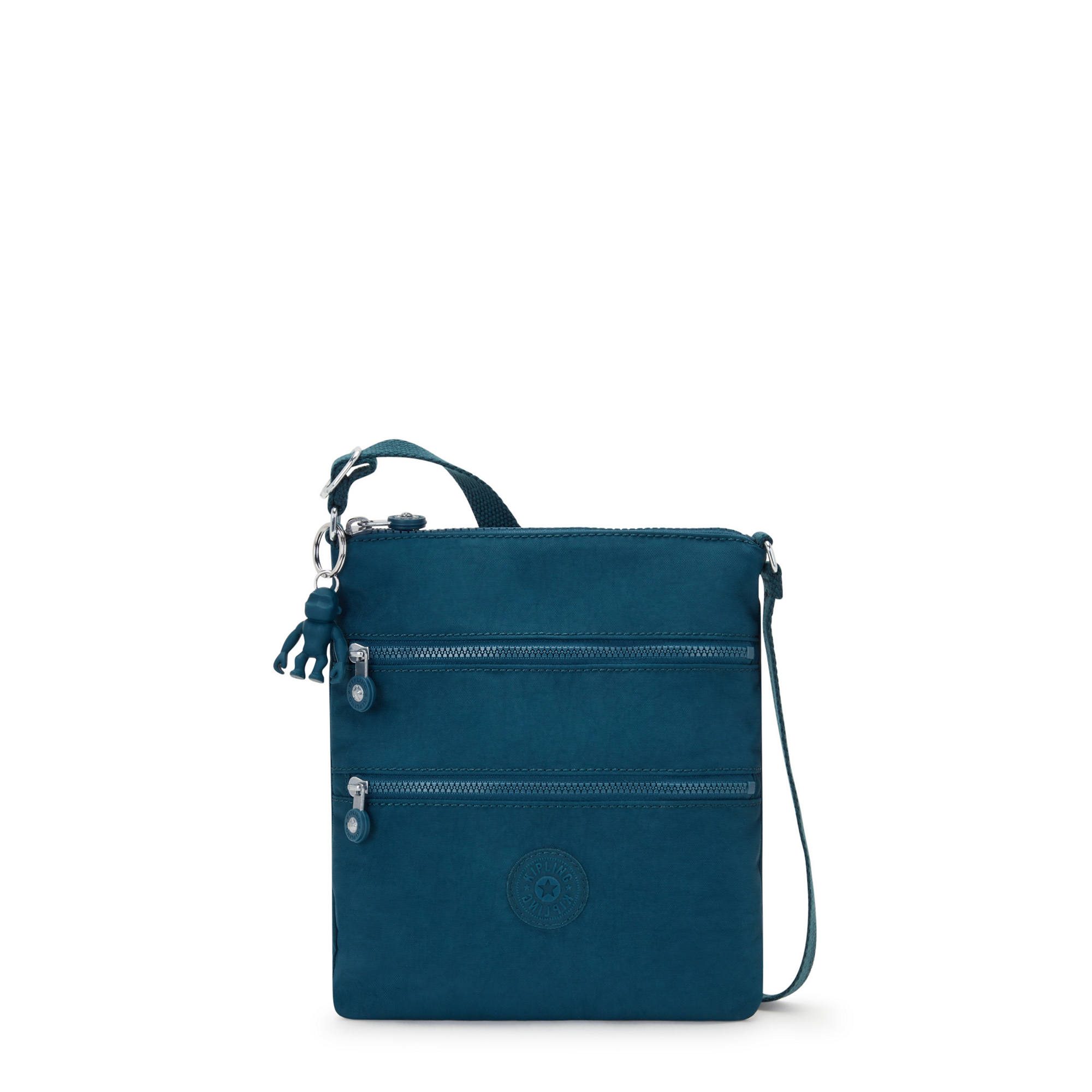 Green Leather Crossbody Purse with exterior pocket and zipper - Mini Crossbody  bag | Laroll Bags