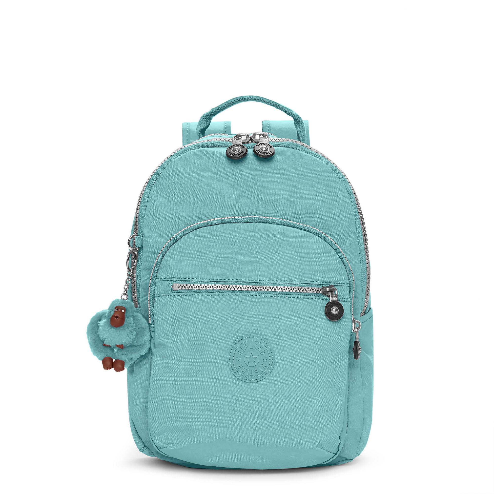 Kipling Women's Seoul Small Backpack, Durable, Padded Shoulder Straps with  Tablet Sleeve, Bag, Blue Bleu 2, 10 L x 13.75 H 4.5 D