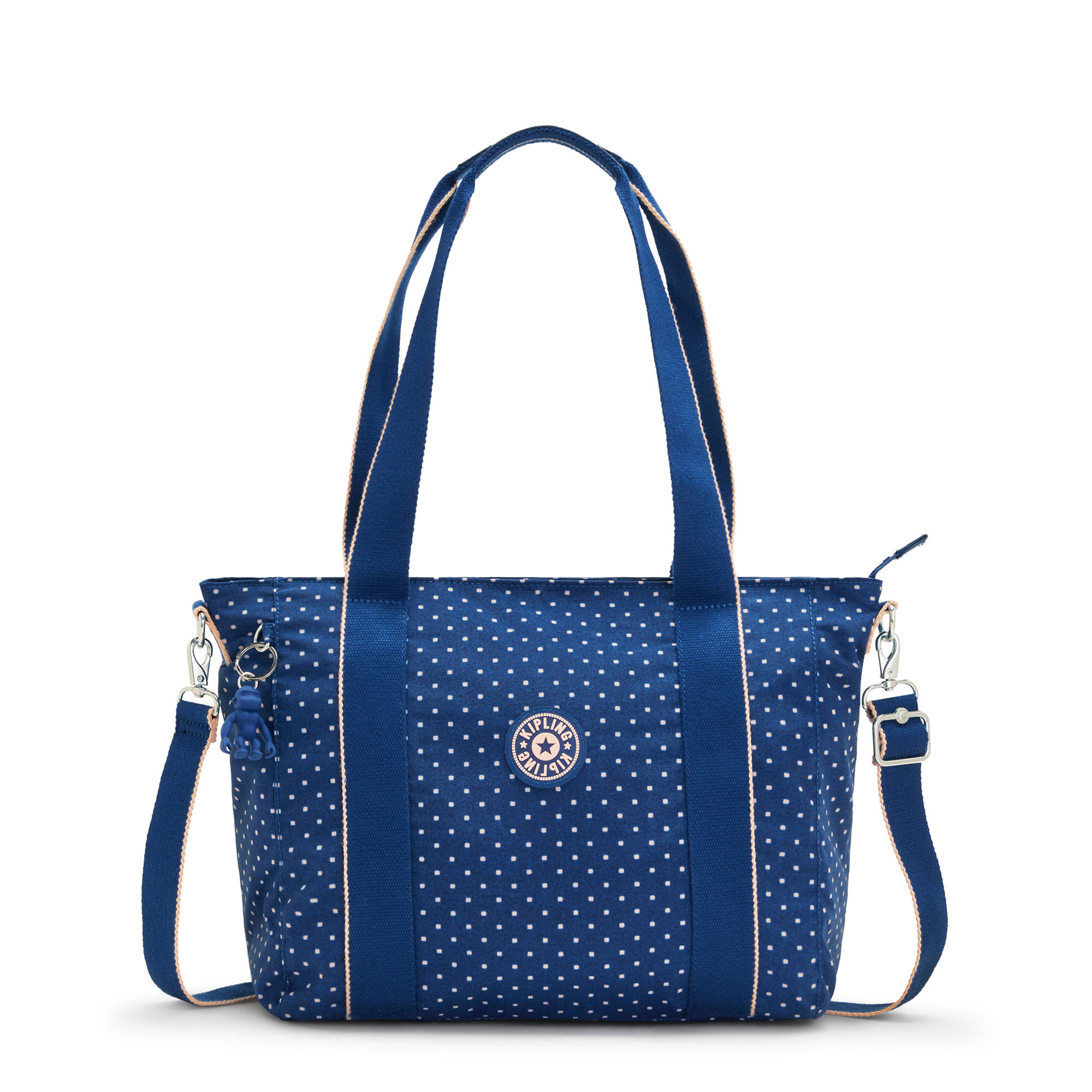 Ashrykins Letter Print Large clear tote Bag in blue