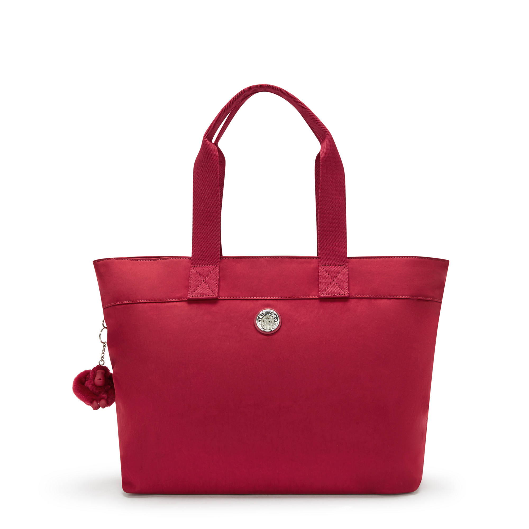 Kipling Colissa Up Laptop Tote Bag Red Red Wine