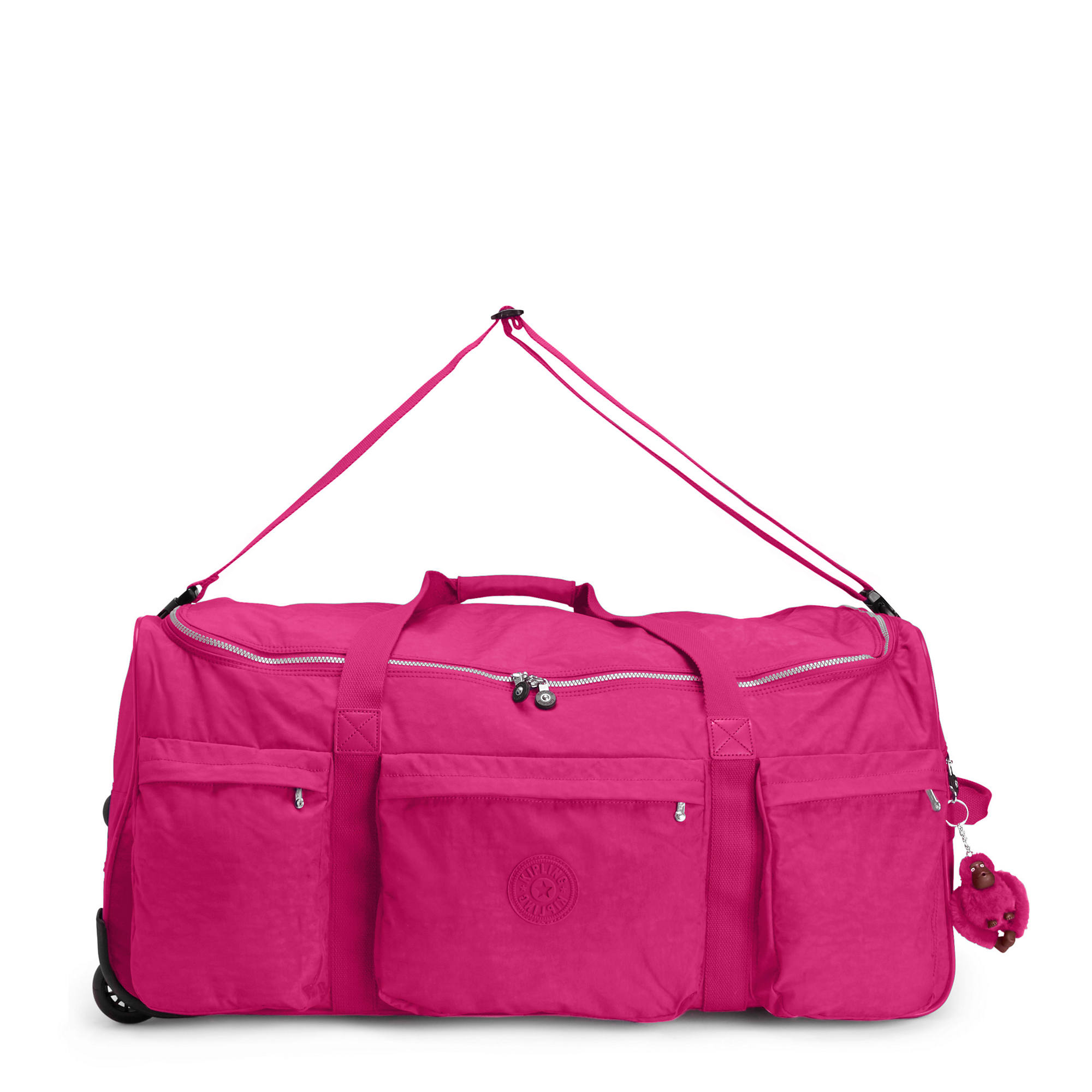 Kipling Discover Large Wheeled Luggage Duffle Very Berry Ebay Picture 4 Of 6