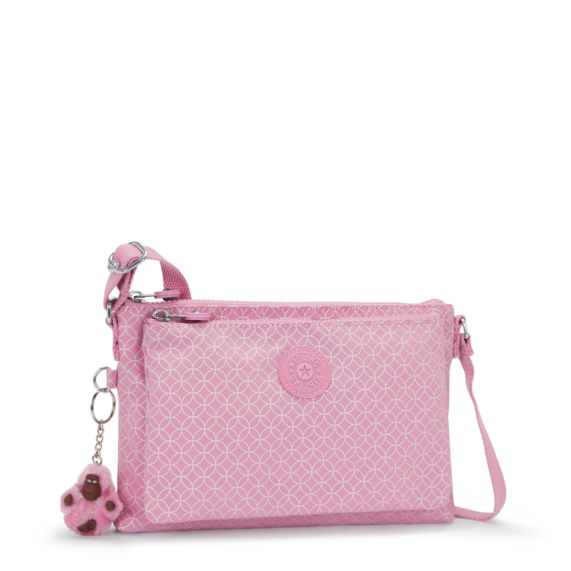 Kipling Women's Mikaela Printed Nylon Crossbody Bag with Adjustable Strap