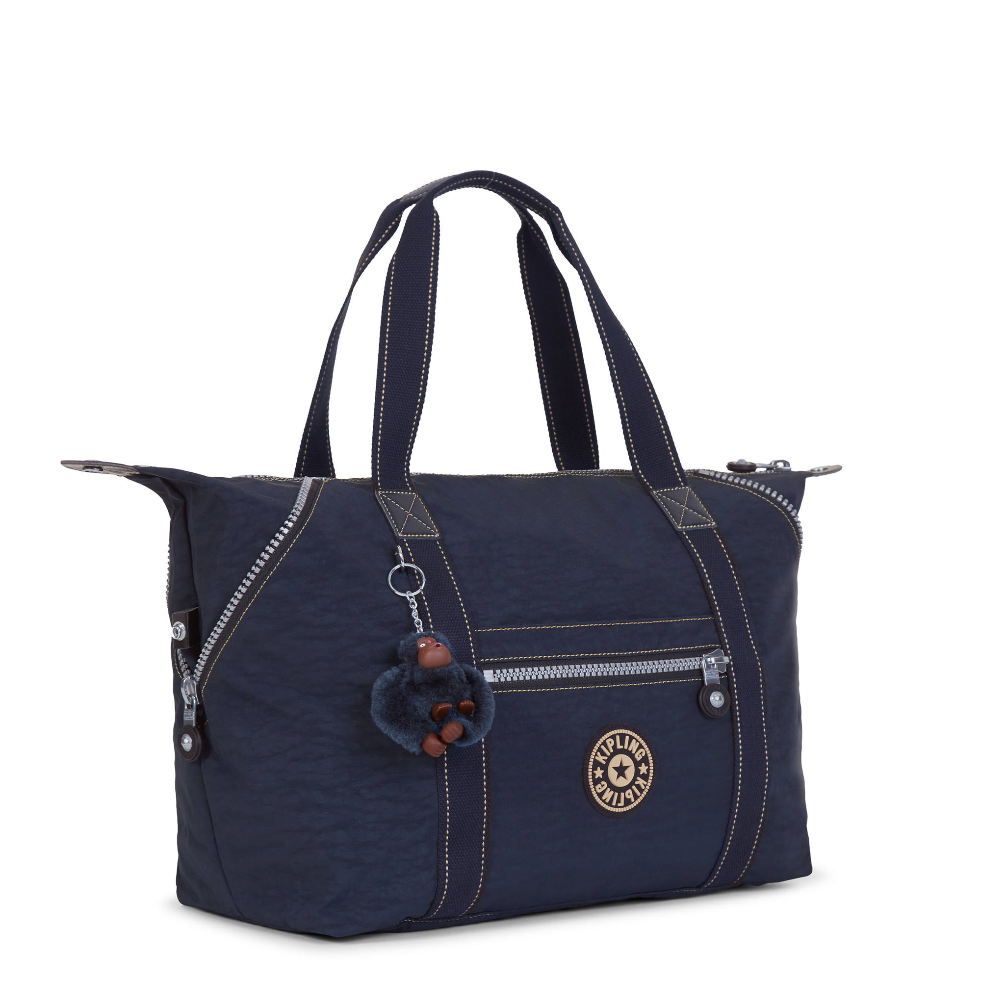 Art Medium Vintage Tote Bag Kipling Art Medium Vintage Tote Bag True Blue Large