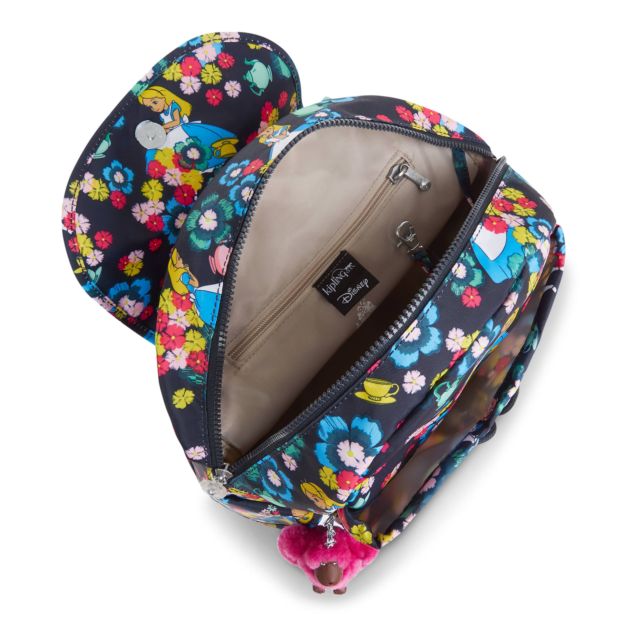 Kipling Disney&#39;s Alice In Wonderland City Pack Medium Printed Backpack Tea Rose | eBay