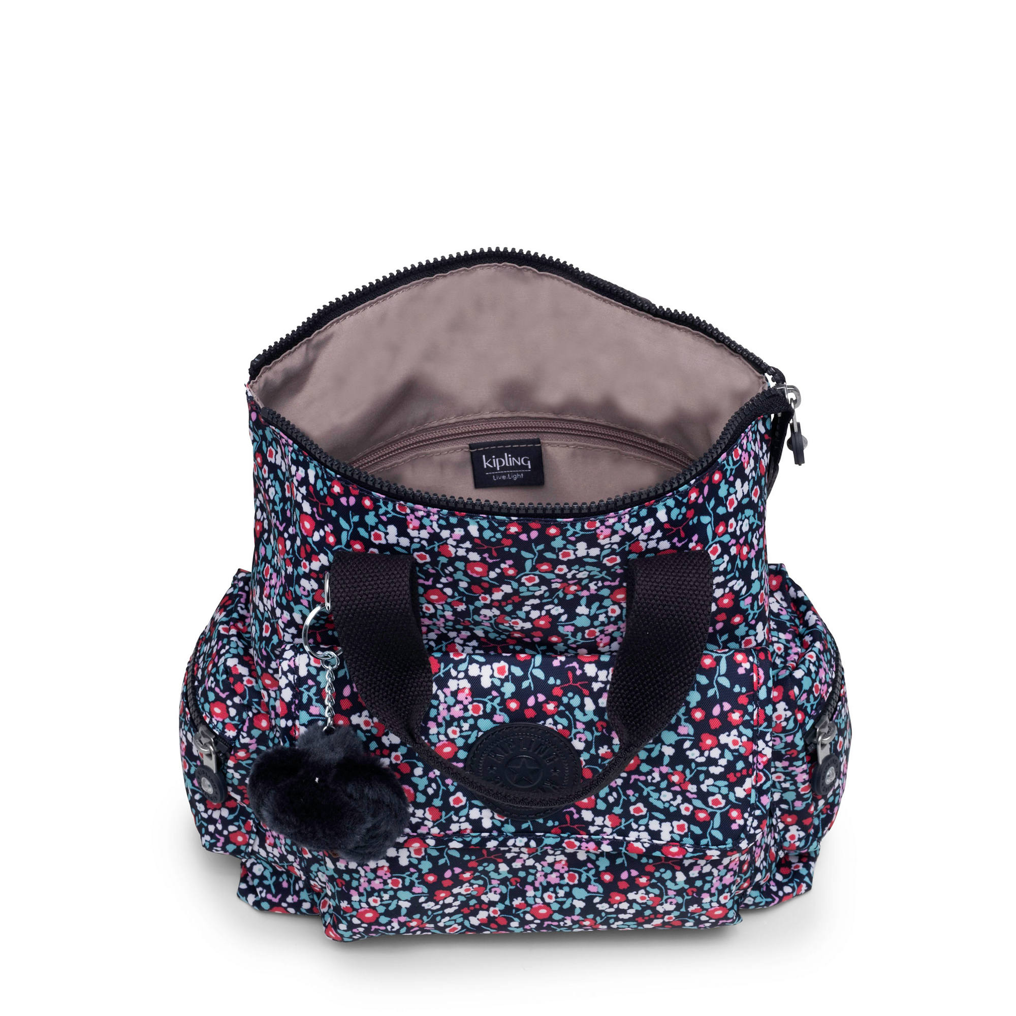 Revel Printed Convertible Backpack,Glistening Poppy Blue,large-zoomed