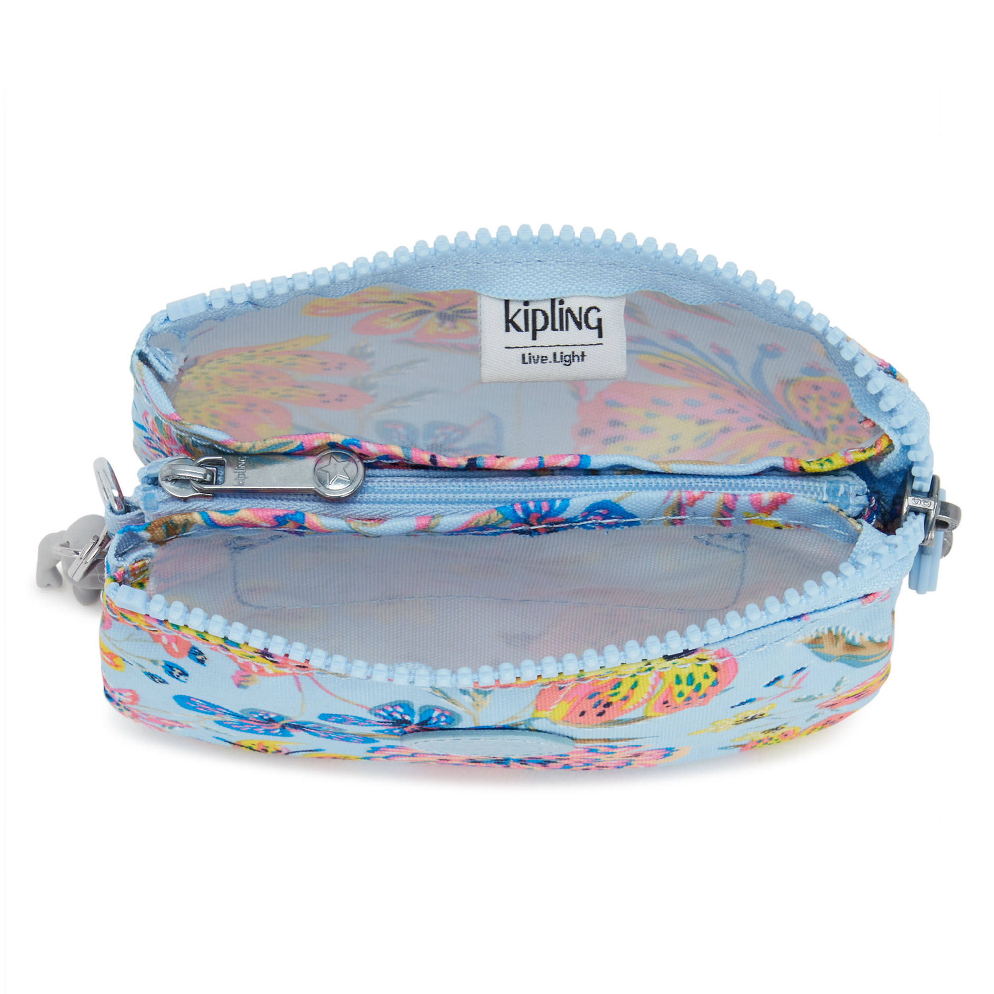 Kipling Women's Creativity Small Printed Organizer Pouch Coin Purse Keychain