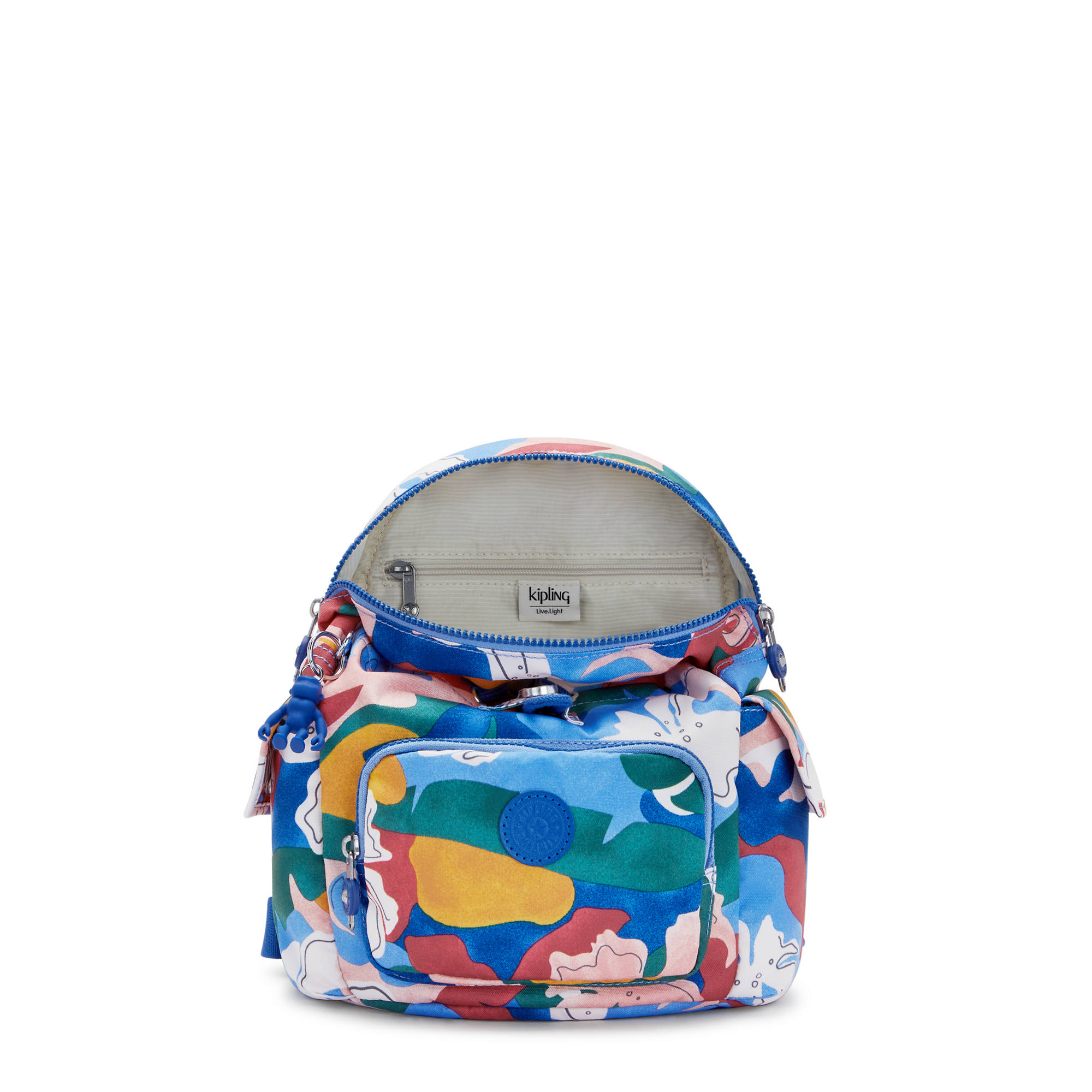 Kipling City Pack Printed Mini Backpack Bright Palm Water Resistant ...
