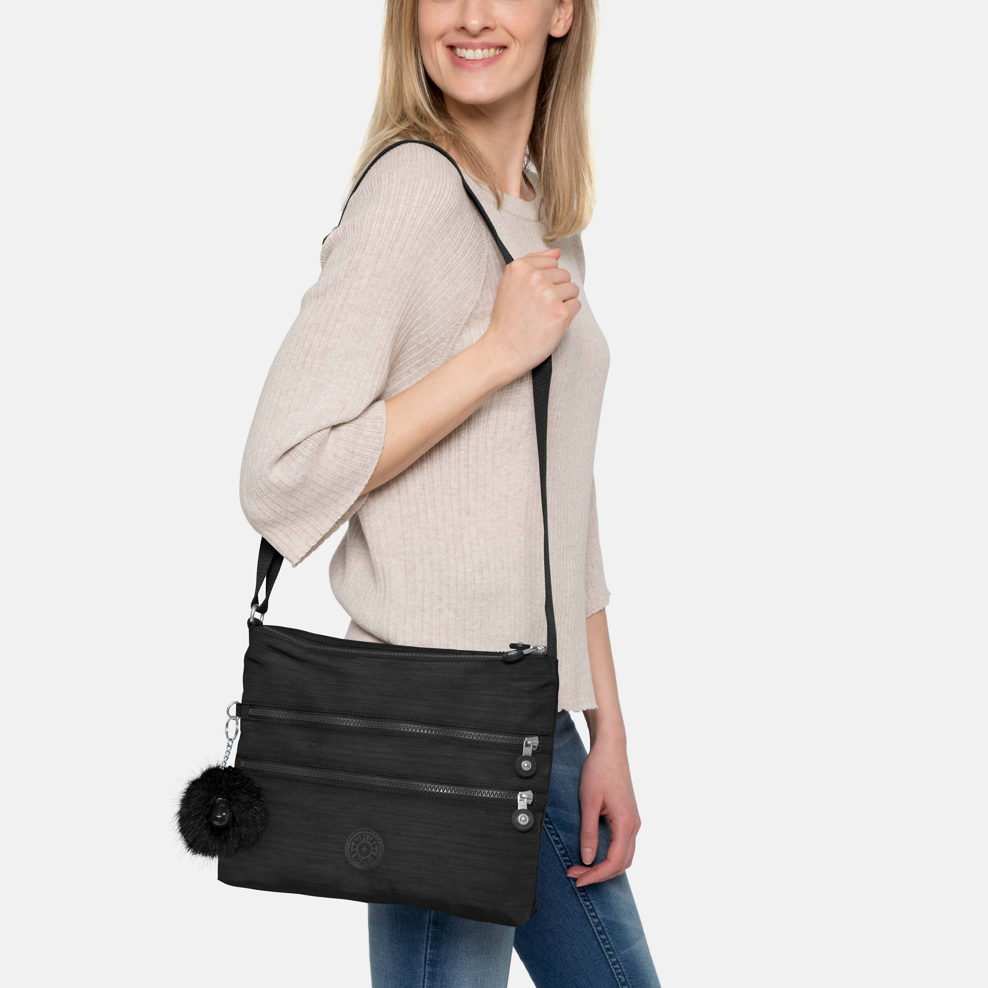 kipling alvar crossbody bag black