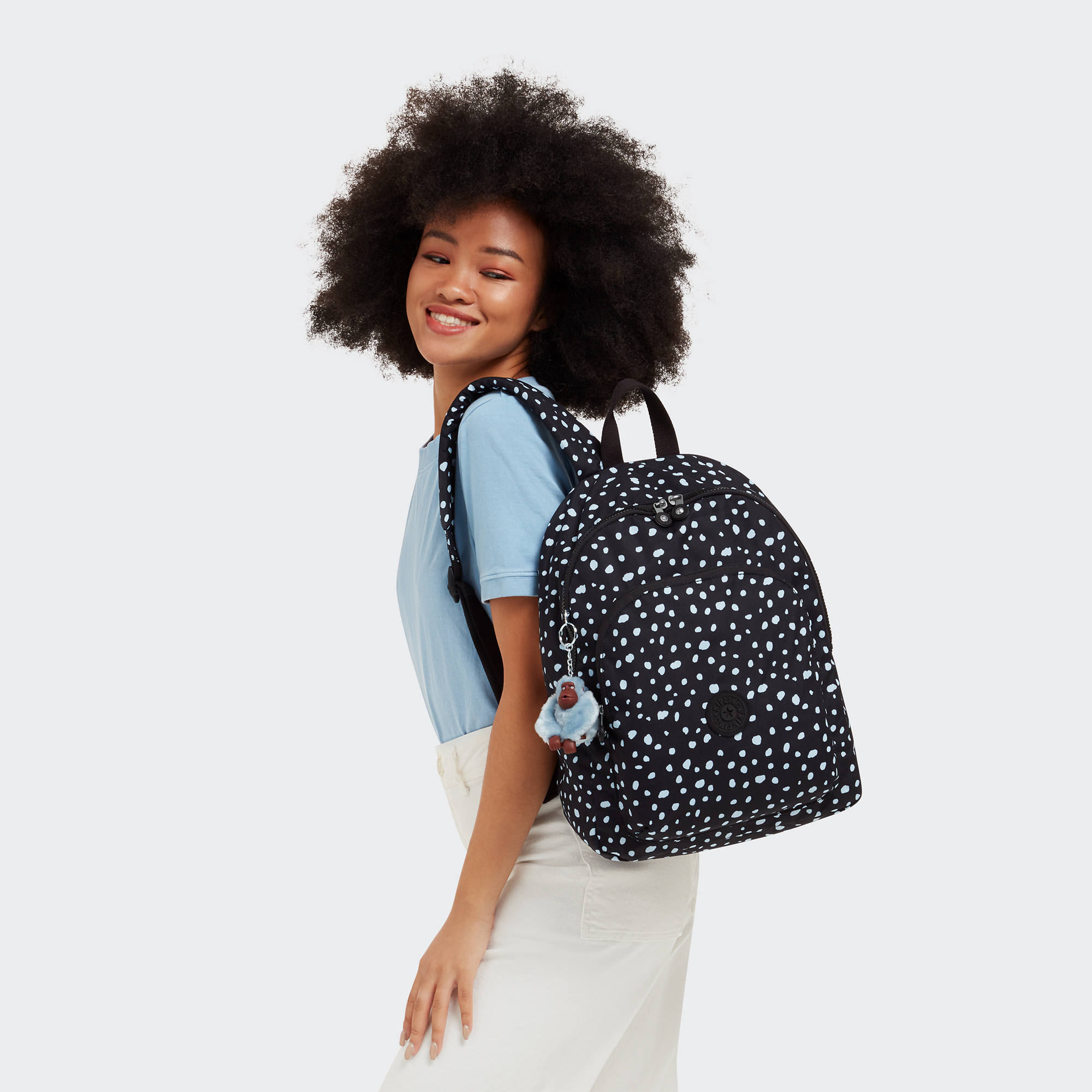 Curtis Medium Printed Backpack, Crazy Spots, large-zoomed