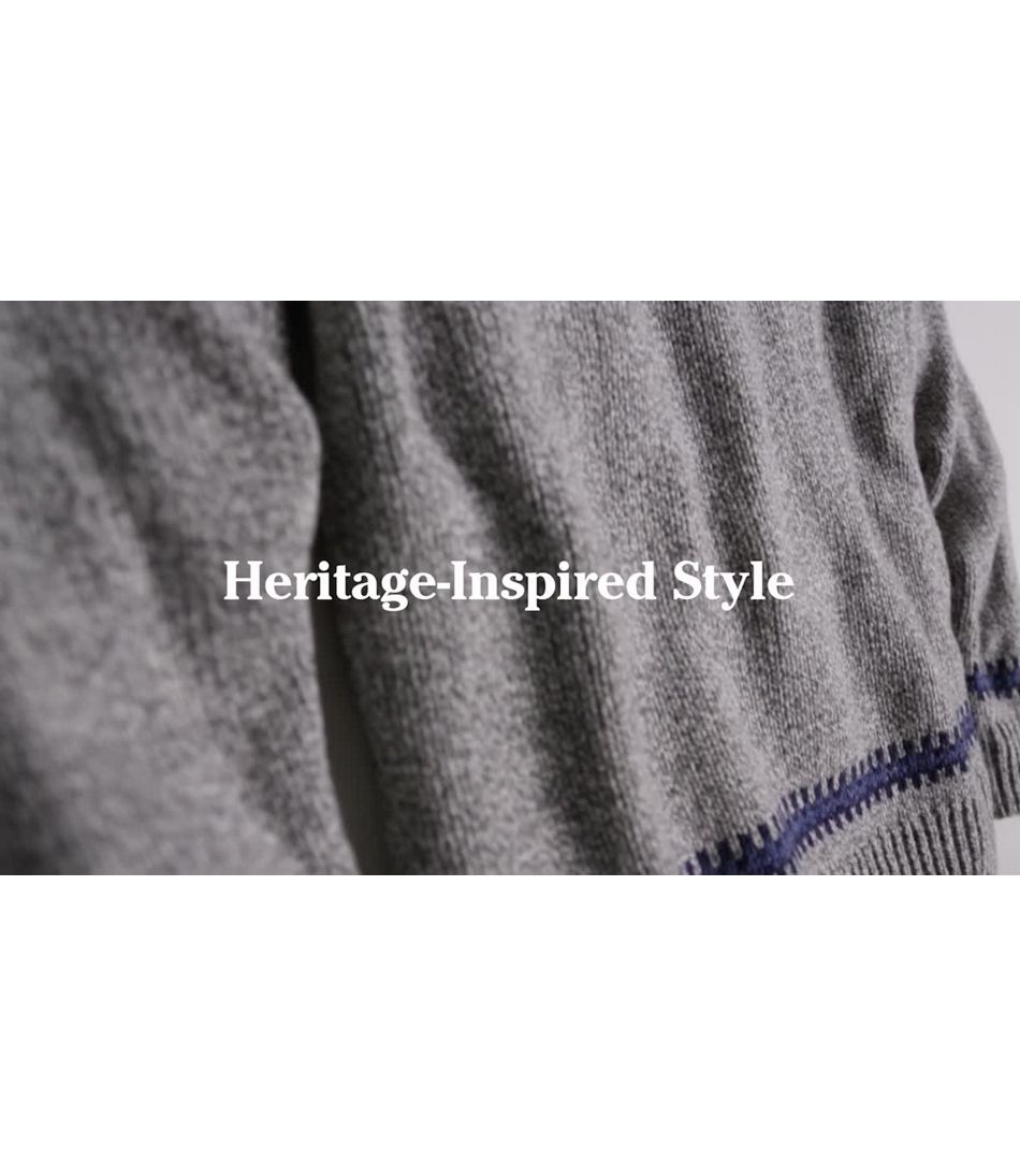 Video: L.L.Bean Classic Ragg Wool Fair Isle Henley Sweater Mens
