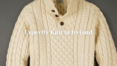 ll bean aran sweater