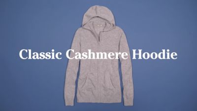 cashmere zip hoodie women's