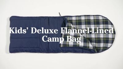 kids flannel sleeping bag